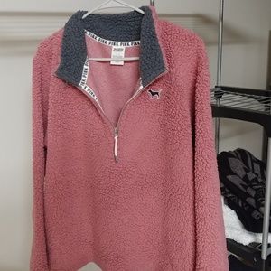 Pink Sherpa Pullover